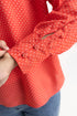 Dotted Red Georgette Top